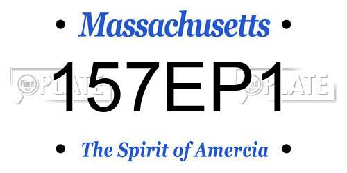 157EP1 Massachusetts License Plate