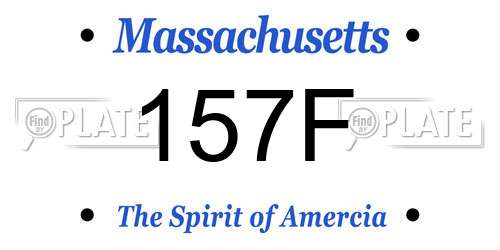 157F Massachusetts License Plate
