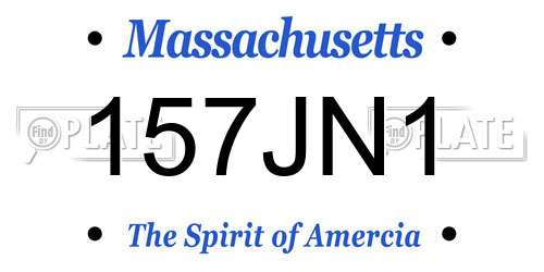 157JN1 Massachusetts License Plate
