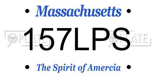 157LPS Massachusetts License Plate