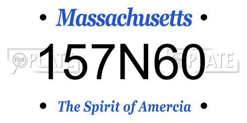 157N60 Massachusetts License Plate