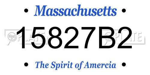 15827B2 Massachusetts License Plate