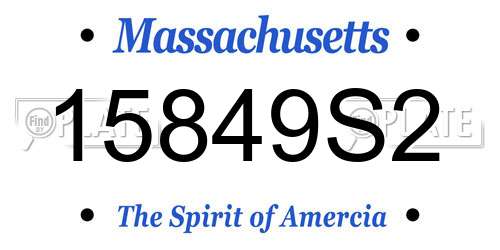 15849S2 Massachusetts License Plate