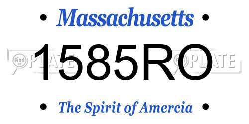 1585RO Massachusetts License Plate
