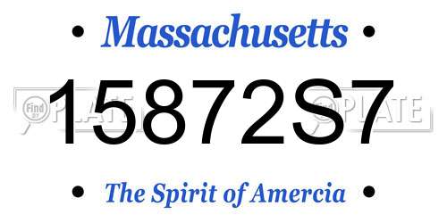 15872S7 Massachusetts License Plate
