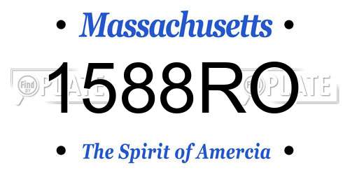 1588RO Massachusetts License Plate