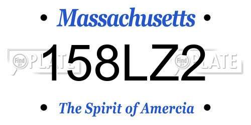 158LZ2 Massachusetts License Plate
