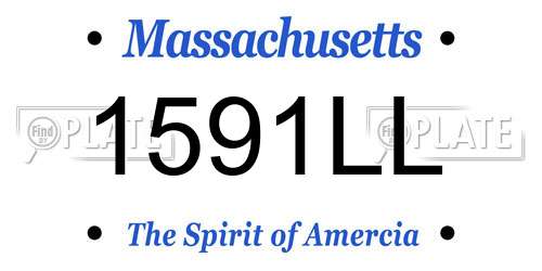 1591LL Massachusetts License Plate