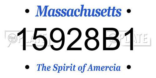 15928B1 Massachusetts License Plate