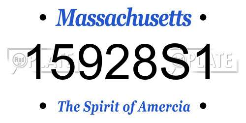 15928S1 Massachusetts License Plate