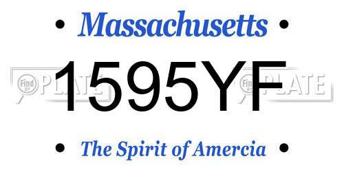 1595YF Massachusetts License Plate