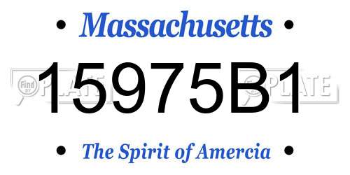 15975B1 Massachusetts License Plate