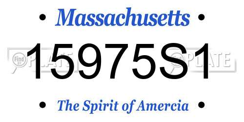 15975S1 Massachusetts License Plate
