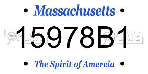 15978B1 Massachusetts License Plate