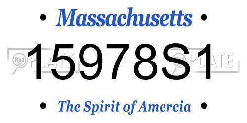15978S1 Massachusetts License Plate