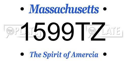 1599TZ Massachusetts License Plate