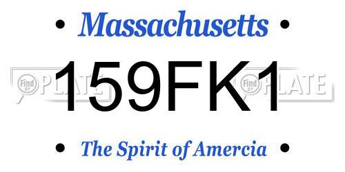 159FK1 Massachusetts License Plate