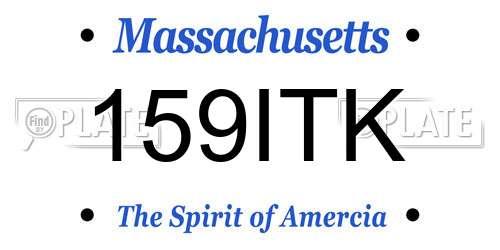 159ITK Massachusetts License Plate