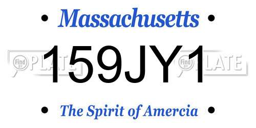 159JY1 Massachusetts License Plate