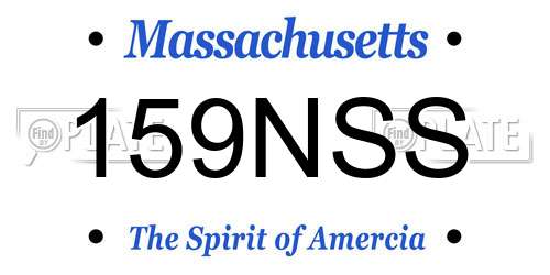 159NSS Massachusetts License Plate