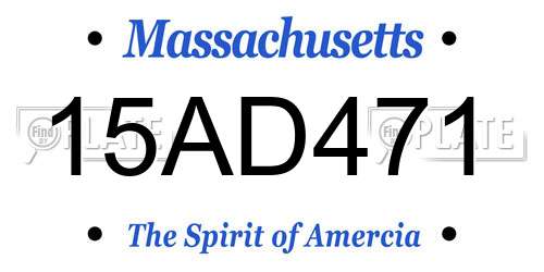 15AD471 Massachusetts License Plate