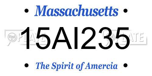 15AI235 Massachusetts License Plate
