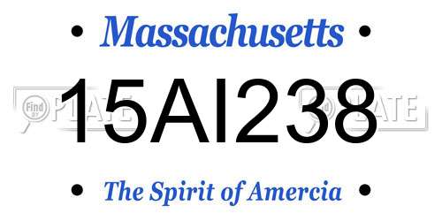 15AI238 Massachusetts License Plate