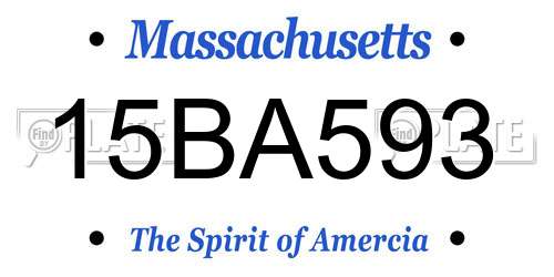 15BA593 Massachusetts License Plate