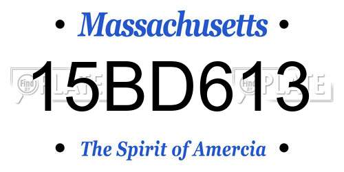 15BD613 Massachusetts License Plate