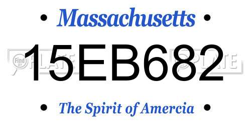 15EB682 Massachusetts License Plate