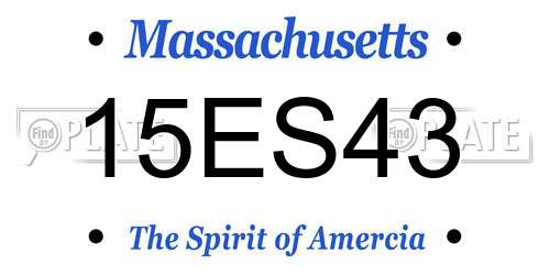 15ES43 Massachusetts License Plate