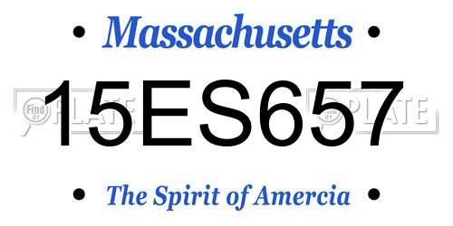 15ES657 Massachusetts License Plate