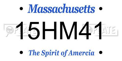 15HM41 Massachusetts License Plate