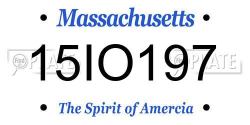15IO197 Massachusetts License Plate