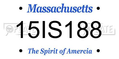 15IS188 Massachusetts License Plate