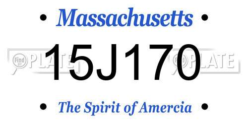 15J170 Massachusetts License Plate