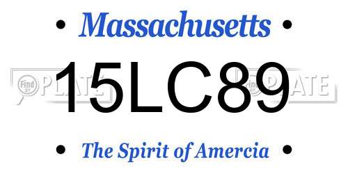 15LC89 Massachusetts License Plate