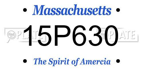 15P630 Massachusetts License Plate