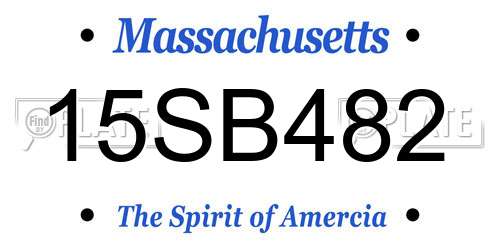 15SB482 Massachusetts License Plate