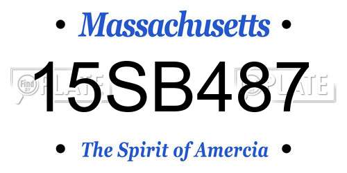 15SB487 Massachusetts License Plate