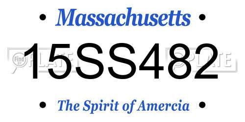 15SS482 Massachusetts License Plate