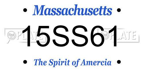 15SS61 Massachusetts License Plate