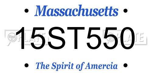 15ST550 Massachusetts License Plate