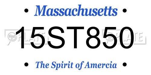 15ST850 Massachusetts License Plate