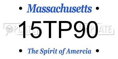 15TP90 Massachusetts License Plate
