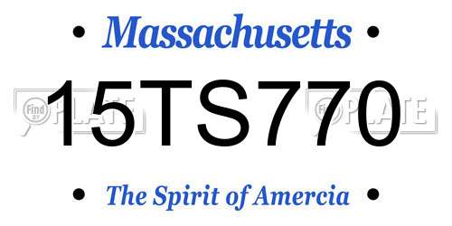 15TS770 Massachusetts License Plate