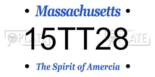 15TT28 Massachusetts License Plate