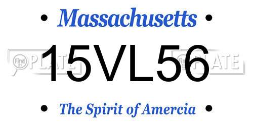 15VL56 Massachusetts License Plate