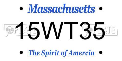 15WT35 Massachusetts License Plate