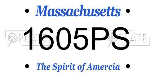 1605PS Massachusetts License Plate